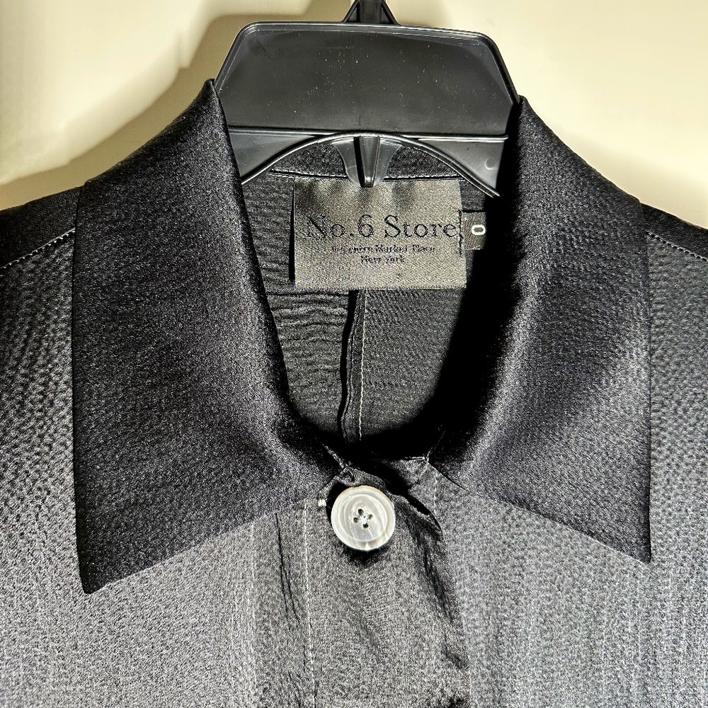 Beautiful black silk NO 6 STORE size 0 belted jumpsuit.
